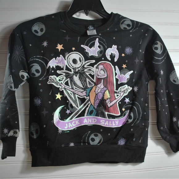 Nightmare Before Christmas NBC Jack and Sally Pullover Girls Sweatshirt NWOT - Picture 12 of 16